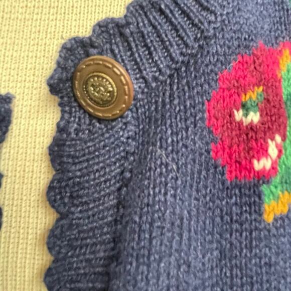 Jantzen Vintage Cardigan Knit Sweater Size XL Equestrian Horses Roses Womens - Picture 5 of 10